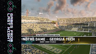 Notre Dame vs Georgia Tech  2024 Season  EA Sports NCAA Football 14 Exhibition Game [upl. by Enined]