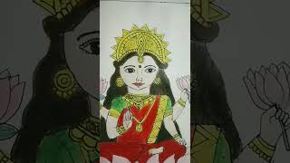 Lakshmi ji drawing making [upl. by Anazraf394]