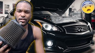 Infiniti G37s Rough Idle amp Stalling  Throttle Body amp Air Filter Cleaning [upl. by Sussna]