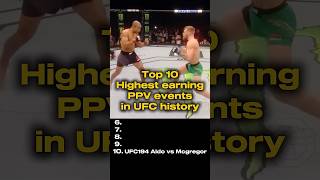 TOP 10 Highest earning UFC PPV events Pt1 conormcgregor ufc mma combatsports top10 [upl. by Accebber]