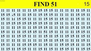 Find the Number 51  Can You Spot It [upl. by Ocinom]