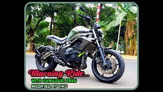 MORNING RIDE WITH KAWASAKI ER6N MODIFIED BY BMS [upl. by Alston179]