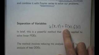 How to solve PDEs via separation of variables  Fourier series Chris Tisdell UNSW [upl. by Allecram8]