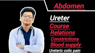 Ureter course  relations contrictions blood supply [upl. by Terencio637]