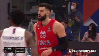 CSKA Moscow  Real Madrid 7473 Tornike Shengelia 15 points [upl. by Gayner]