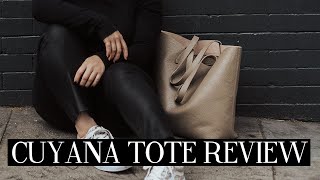 CUYANA STRUCTURED TOTE REVIEW  Blondes amp Bagels [upl. by Attirb]