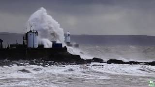 Huge Storm Waves Batter Porthcawl Pier [upl. by Avahc43]