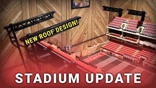 LEGO STADIUM UPDATE  New Roof Design [upl. by Sdlonyer]