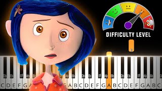 Exploration  Coraline  MEDIUM HARD Piano Tutorial  Sheet Music [upl. by Ojadnama]