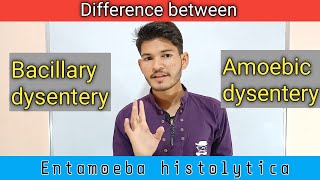 Difference between Bacillary dysentery and Amoebic dysentery  pathology  Parasitology lecture [upl. by Wellington]