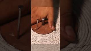 Cloth buffering Polishing wheel manufacturing asmr machine buffering polishing shortsvideo [upl. by Ultun729]