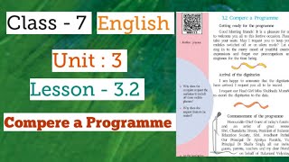 Class 7th  English  Lesson 32  Compere a Programme  Maharashtra Board [upl. by Jackqueline]