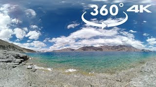 Pangong Lake  360 4K [upl. by Ahsauqal]