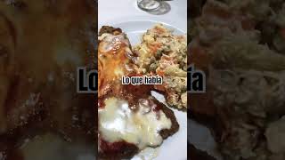 Milanesas napolitanas con ensalada rusa 🤭 parati comida cocinafacil [upl. by Grew]