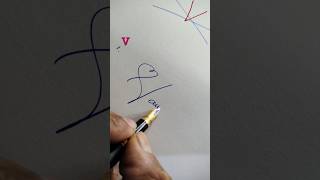 How to sign letter V❤️handwriting calligraphy signature alphabet [upl. by Fihsak433]