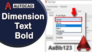 How to make dimension text bold in AutoCAD [upl. by Natale544]