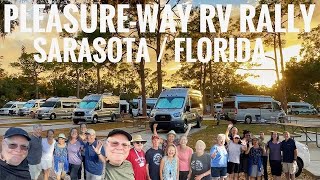 PLEASUREWAY RV RALLY IN SARASOTA FLORIDA  WE VISITED SIESTA KEY BEACH SAND SCULPTURE amp MORE [upl. by Yrkcaz281]