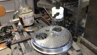 Hole Saw in 1quot plate [upl. by Onnem]