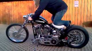 Harley Evo Bobber first Kickstart [upl. by Annauj]