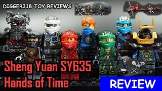 Lego Ninjago Sheng Yuan Bootleg SY635 Hands of Time Jay Kai Cole Lloyd Nya Vermillion Review 4k [upl. by Mala]