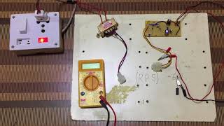 Working of Regulated Power Supply  Experiment  AC to DC  Bridge Rectifier  Filters  Transformer [upl. by Eulalia]