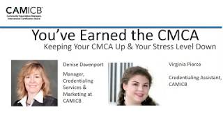 How To Recertify Your CMCA Webinar [upl. by Namsu]