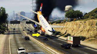 Malaysian Airbus a380 Collide amp Crash Emergency land at UAE Today gta5 fyp shorts [upl. by Aurea]