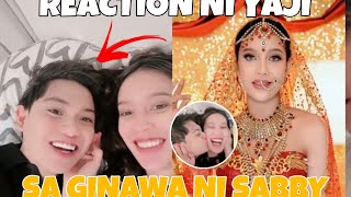 REACTION NI YAJI SA GINAWANG TREND NI SABBY😍❣️  NATULALA SI YAJI SA GANDA NI SABINA yabby [upl. by Frendel323]