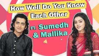 How Well Do You Know Each Other Ft Sumedh Mudgalkar amp Mallika Singh [upl. by Adnowat804]