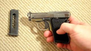 Basic fieldstrip of the Beretta 418 aka Bantam or Panther 25acp pocket pistol [upl. by Ylac]