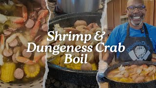 Crab Boil  Seafood Shrimp and Dungeness Crab Boil [upl. by Feinleib]