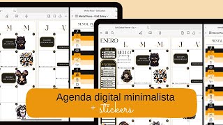 LA AGENDA DIGITAL MÁS ELEGANTE Y FUNCIONAL PARA 2024  NUEVOS STICKERS [upl. by Iramat683]