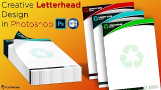 How to make Letterhead Design in PhotoshopMicrosoft WordBest Letterhead DesignFun2Funtoosh [upl. by Orips]