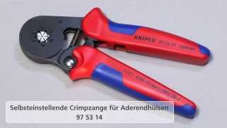 KNIPEX Selbsteinstellende Crimpzange mit Seiteneinführung 97 53 14 [upl. by Hcirdla]