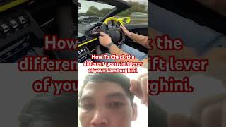 How to check the different gear shift lever of your Lamborghini cars driver lambo [upl. by Lauri]