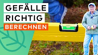 Gefälle berechnen für Terrasse amp Wege inkl Formel ✅ [upl. by Ezana]