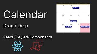 Calendar Events Drag amp Drop  React  Part 2 [upl. by Lipscomb254]