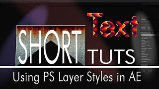 Importing Photoshop Layer Styles into After Effects [upl. by Bathsheeb932]