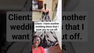 Bride finally got her wedding dress cut off viralbride alterations [upl. by Torrell54]