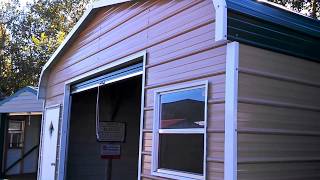 Scotts carports Walk in doors and windows by Carolina Carports metal garages [upl. by Nohtiek]