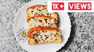 Cafe style Garlic Bread Recipe  Garlic Bread Recipe Without Oven  Sandhyas Happy Kitchen [upl. by Tomi]