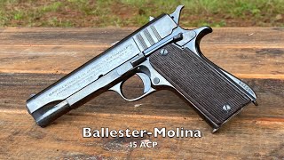 Shooting the Argentine HAFDASA BallesterMolina 45 ACP pistol 🇦🇷 [upl. by Acenom]