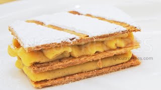 Homemade Simple Mille Feuille Recipe  Napoleon Pastry Recipe   Uncut Recipes [upl. by Petras]