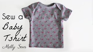 Sew a Baby Tshirt  Envelope Neck Tshirt [upl. by Ellerehc]