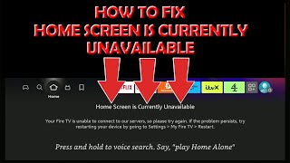 Fix Home Screen is Currently Unavailable on Your Firestick [upl. by Onurb367]