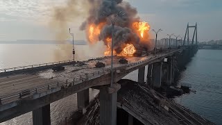 DOOMSDAY ON CRIMEAN BRIDGE Dozens of US ATACMS missiles from Ukraine destroyed Russian logistics [upl. by Devehcoy918]