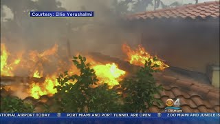 Neighbors Help Neighbors After Massive House Fire In Hollywood During Hurricane Irma [upl. by Akerdnahs]