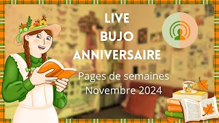 LIVE ANNIVERSAIRE  Bullet Journal  Semaines novembre 2024 [upl. by March646]