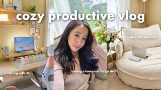 Cozy Productive Vlog  Morning Routine Reading Nook Small Business Life Unwinding w LEGOs [upl. by Etoile]