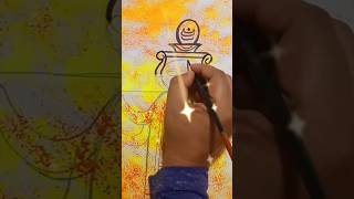 Warli art Diwali Drawing shorts drawing [upl. by Natsirk]